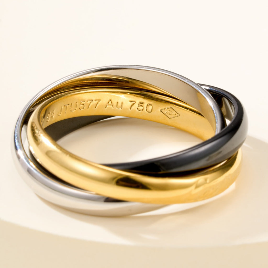 [Eterna Jewels]TRINITY 3.2MM RING BLACK CERAMIC
