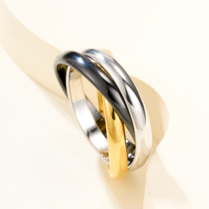 [Eterna Jewels]TRINITY 3.2MM RING BLACK CERAMIC