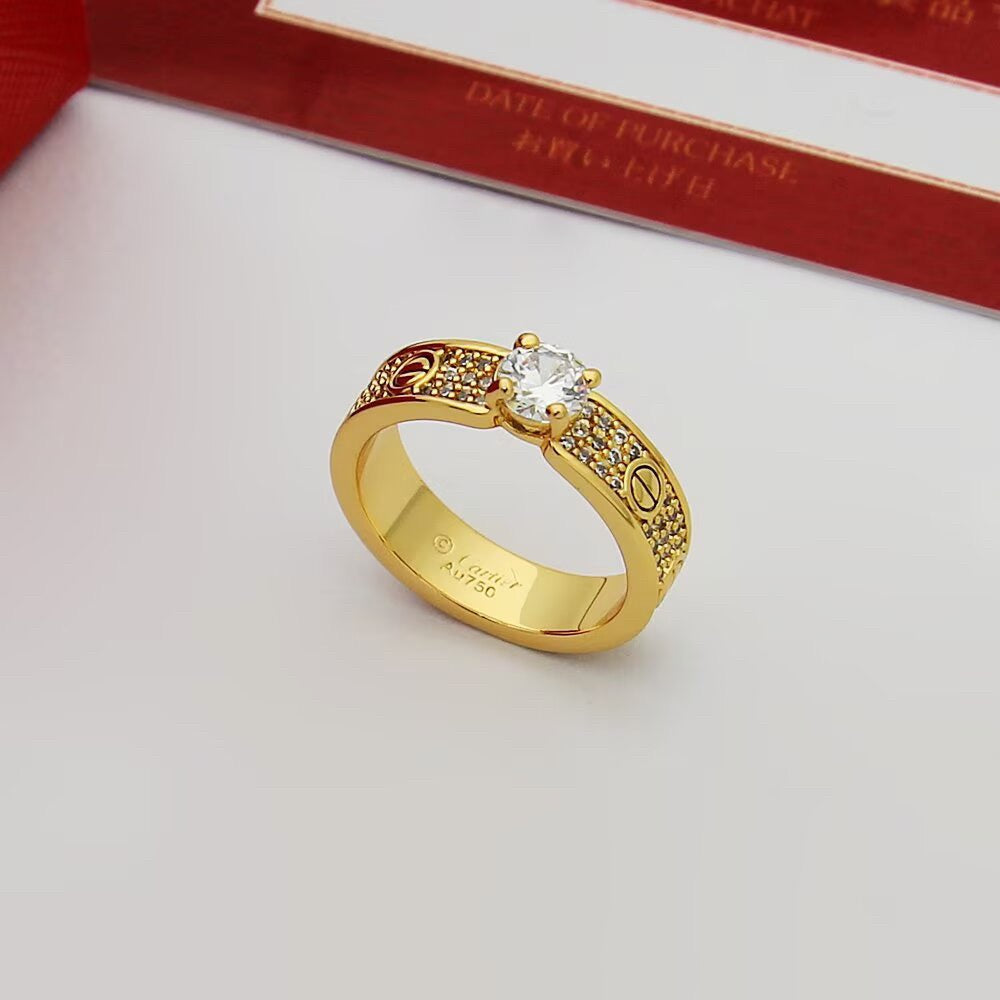 [Eterna Jewels]LOVE RING 3.6MM 1 BIG DIAMOND FULL DIAMOND