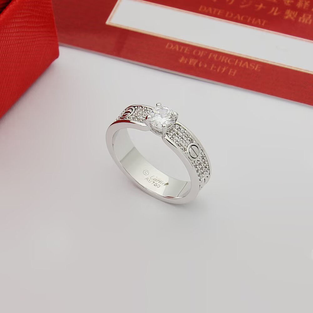 [Eterna Jewels]LOVE RING 3.6MM 1 BIG DIAMOND FULL DIAMOND