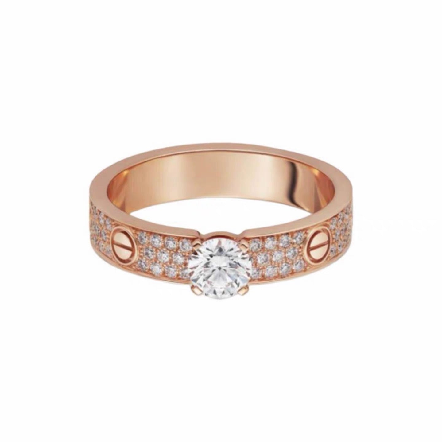 [Eterna Jewels]LOVE RING 3.6MM 1 BIG DIAMOND FULL DIAMOND