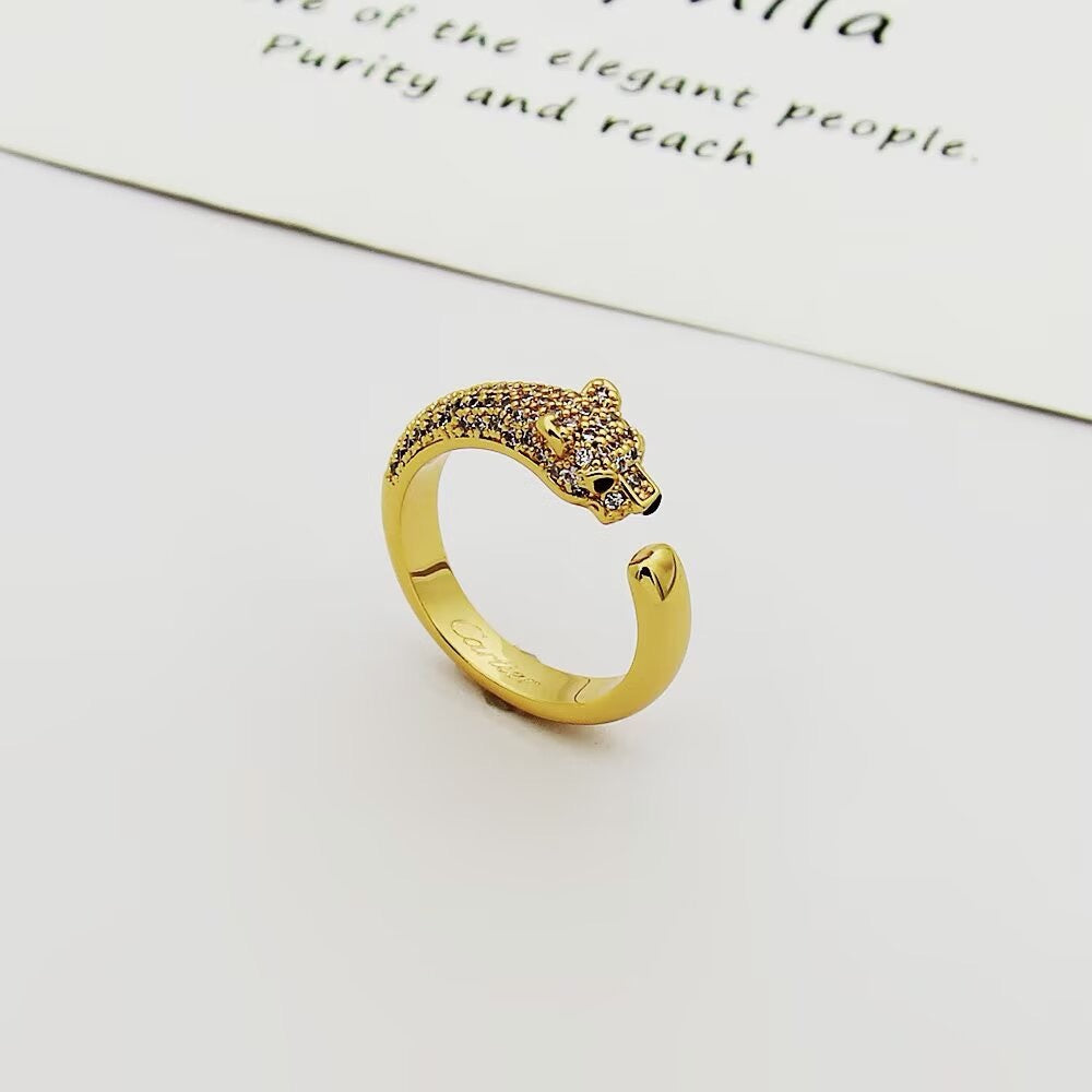 [Eterna Jewels]PANTHERE HALF DIAMOND SMALL RING