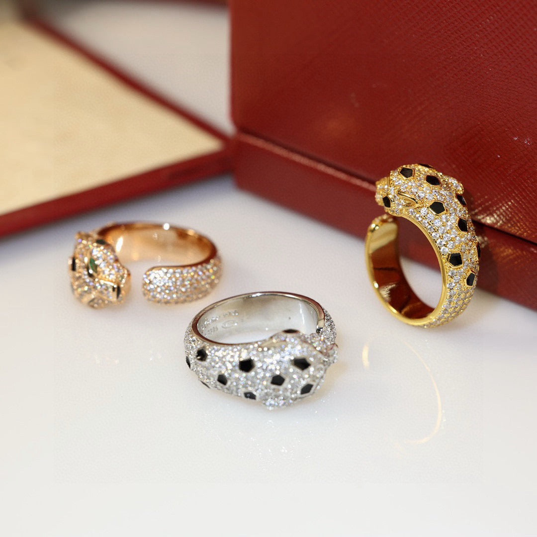[Eterna Jewels]PANTHERE SPOTTED FULL DIAMOND MEDIUM RING