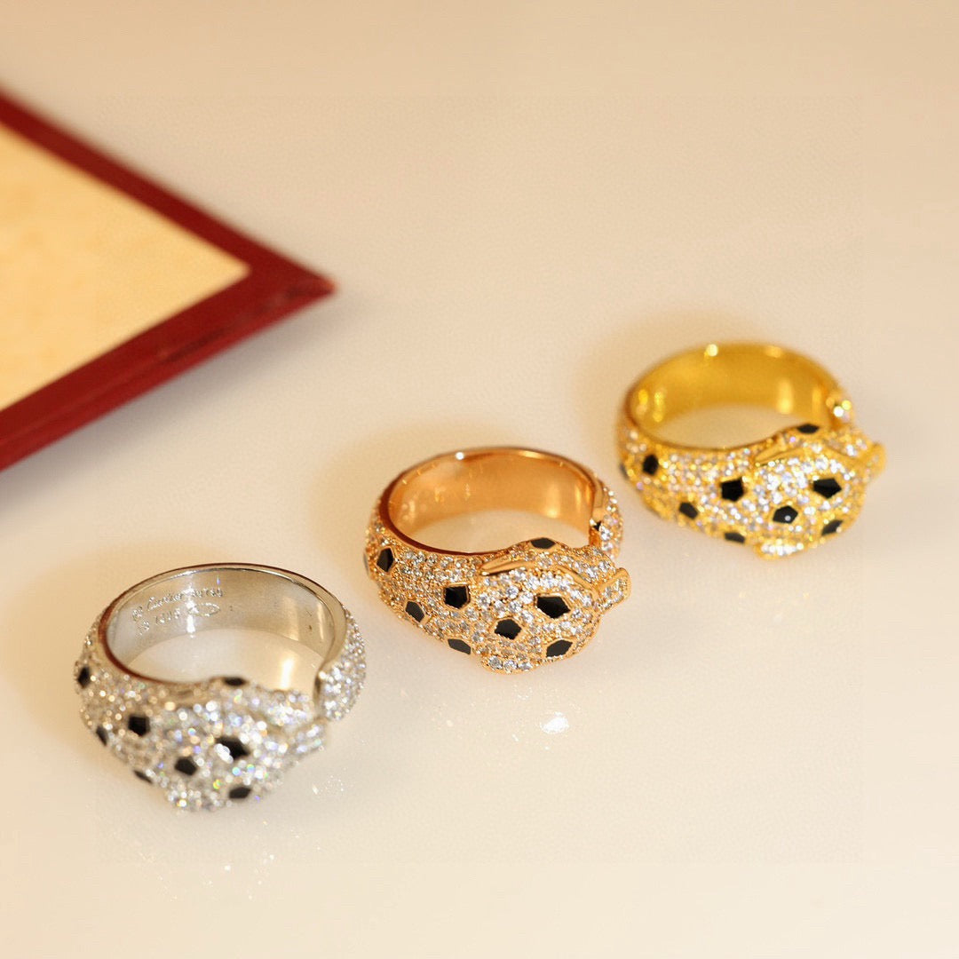 [Eterna Jewels]PANTHERE SPOTTED FULL DIAMOND MEDIUM RING