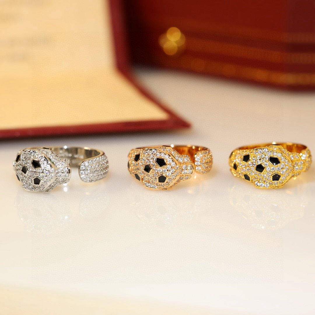 [Eterna Jewels]PANTHERE SPOTTED FULL DIAMOND MEDIUM RING