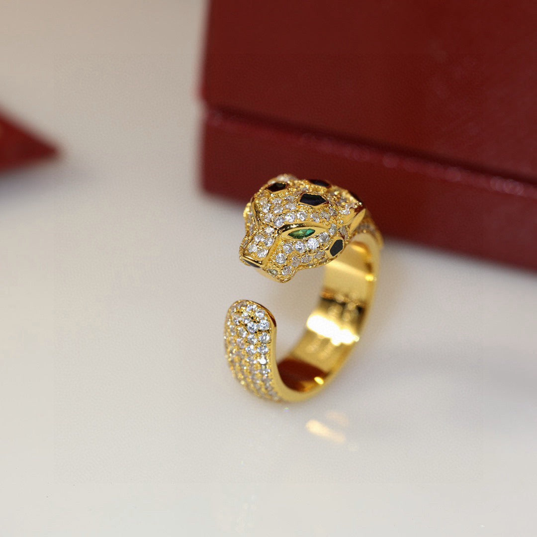 [Eterna Jewels]PANTHERE SPOTTED FULL DIAMOND MEDIUM RING