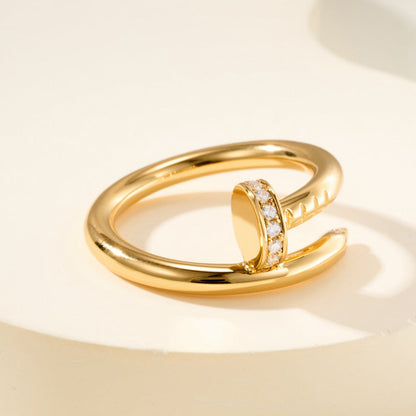 [Eterna Jewels]JUSTE RING 2.6MM HALF DIAMOND