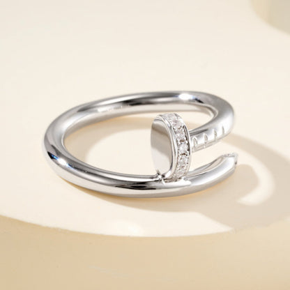 [Eterna Jewels]JUSTE RING 2.6MM HALF DIAMOND