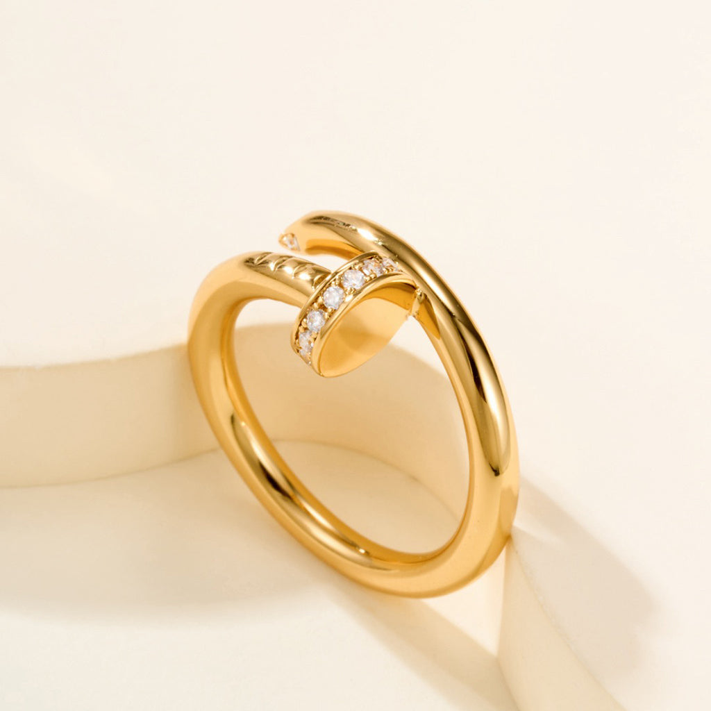 [Eterna Jewels]JUSTE RING 2.6MM HALF DIAMOND