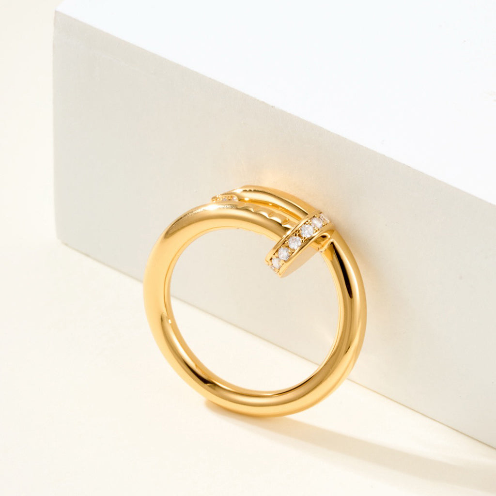 [Eterna Jewels]JUSTE RING 2.6MM HALF DIAMOND