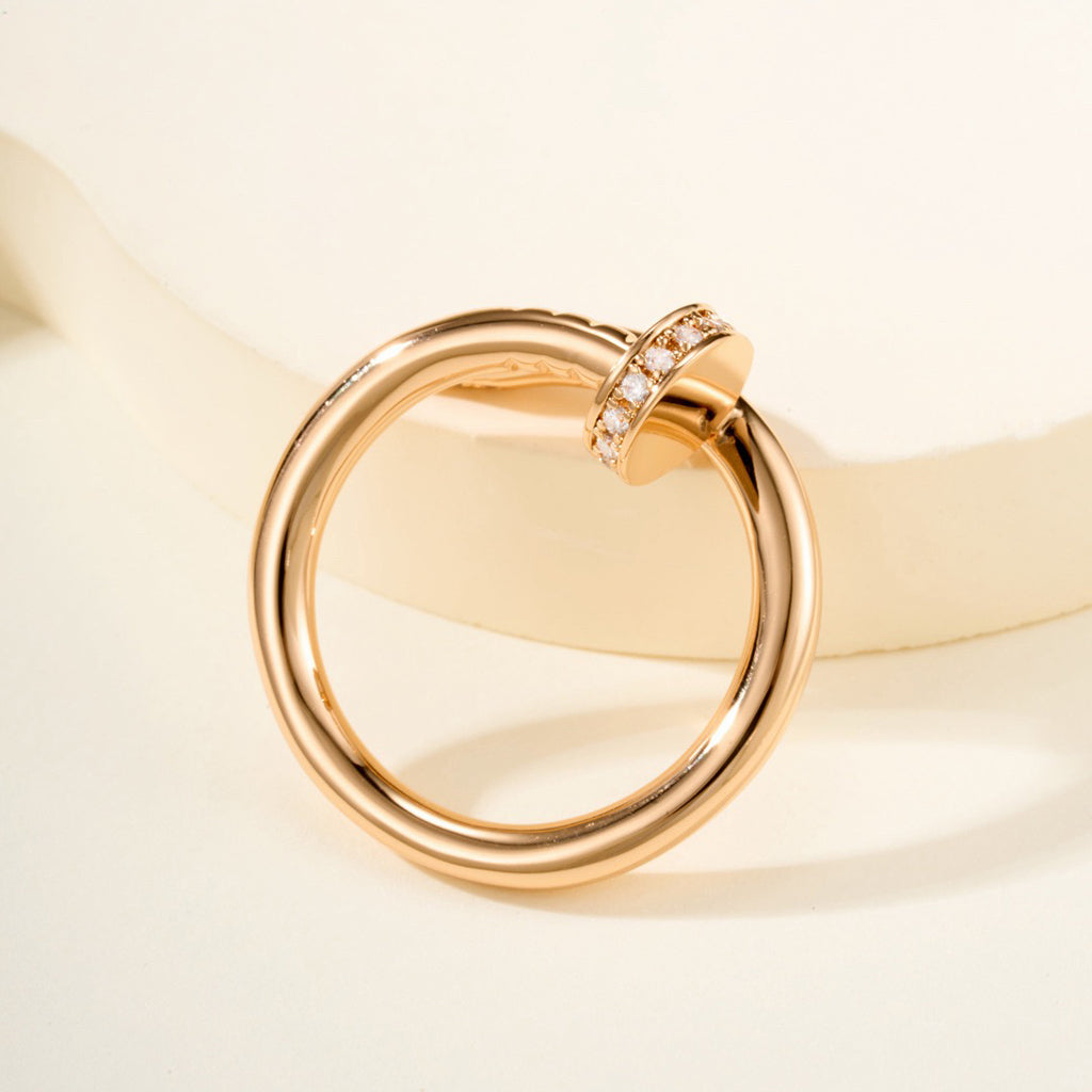 [Eterna Jewels]JUSTE RING 2.6MM HALF DIAMOND