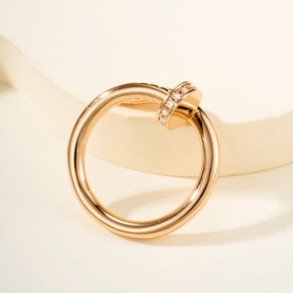 [Eterna Jewels]JUSTE RING 2.6MM HALF DIAMOND