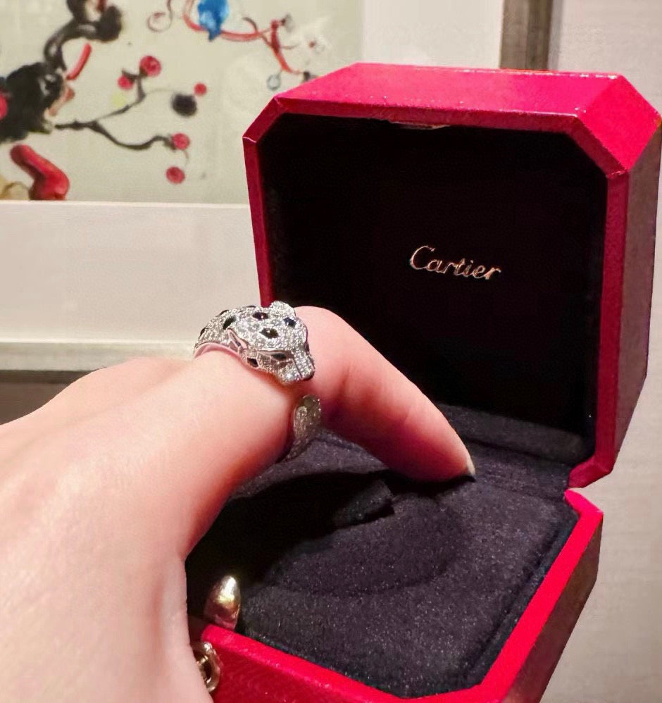 [Eterna Jewels]PANTHERE SPOTTED FULL DIAMOND MEDIUM RING
