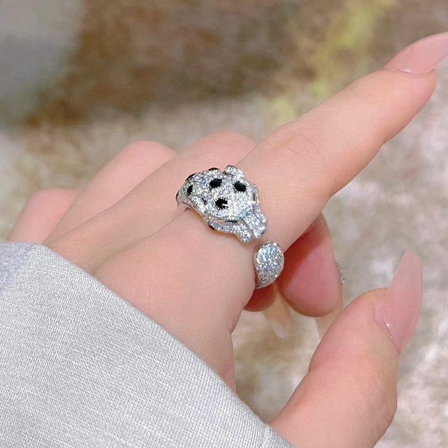 [Eterna Jewels]PANTHERE SPOTTED FULL DIAMOND MEDIUM RING