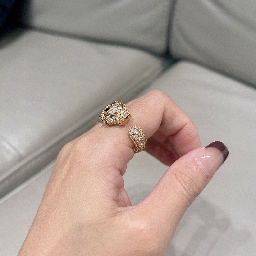 [Eterna Jewels]PANTHERE SPOTTED FULL DIAMOND MEDIUM RING
