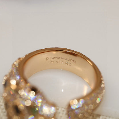 [Eterna Jewels]PANTHERE SPOTTED FULL DIAMOND MEDIUM RING