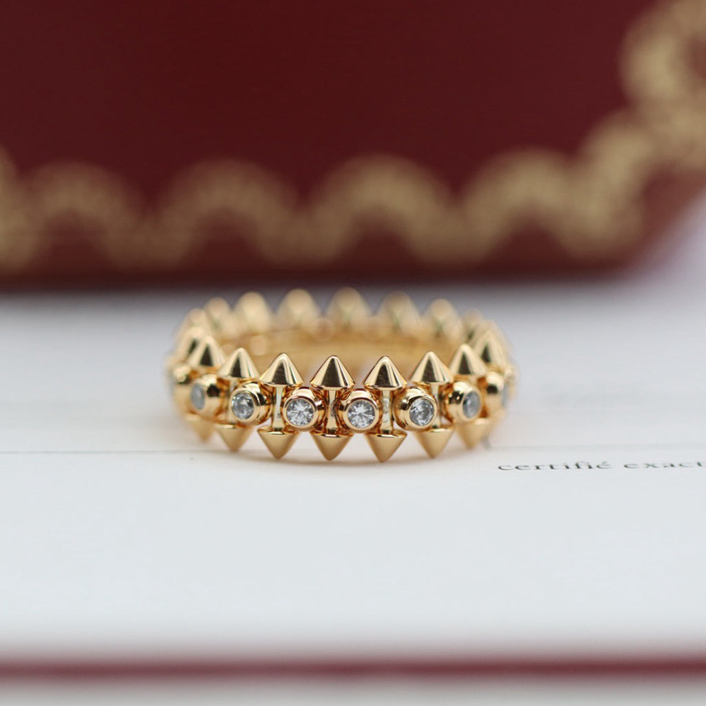 [Eterna Jewels]CLASH 6.8MM DIAMOND MEDIUM RING