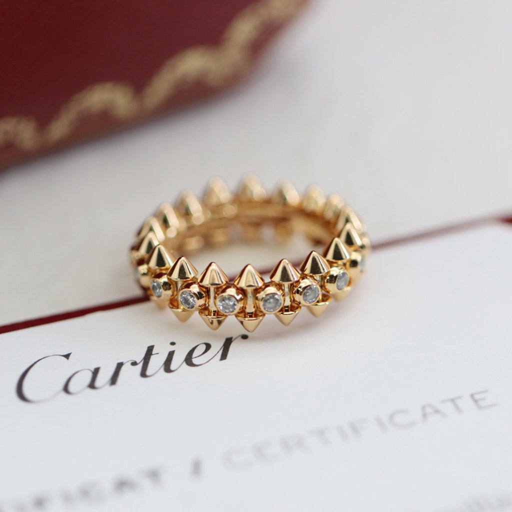 [Eterna Jewels]CLASH 6.8MM DIAMOND MEDIUM RING