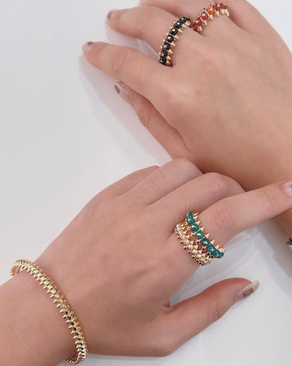 [Eterna Jewels]CLASH 7.9MM AGATE CHALCEDONY RING