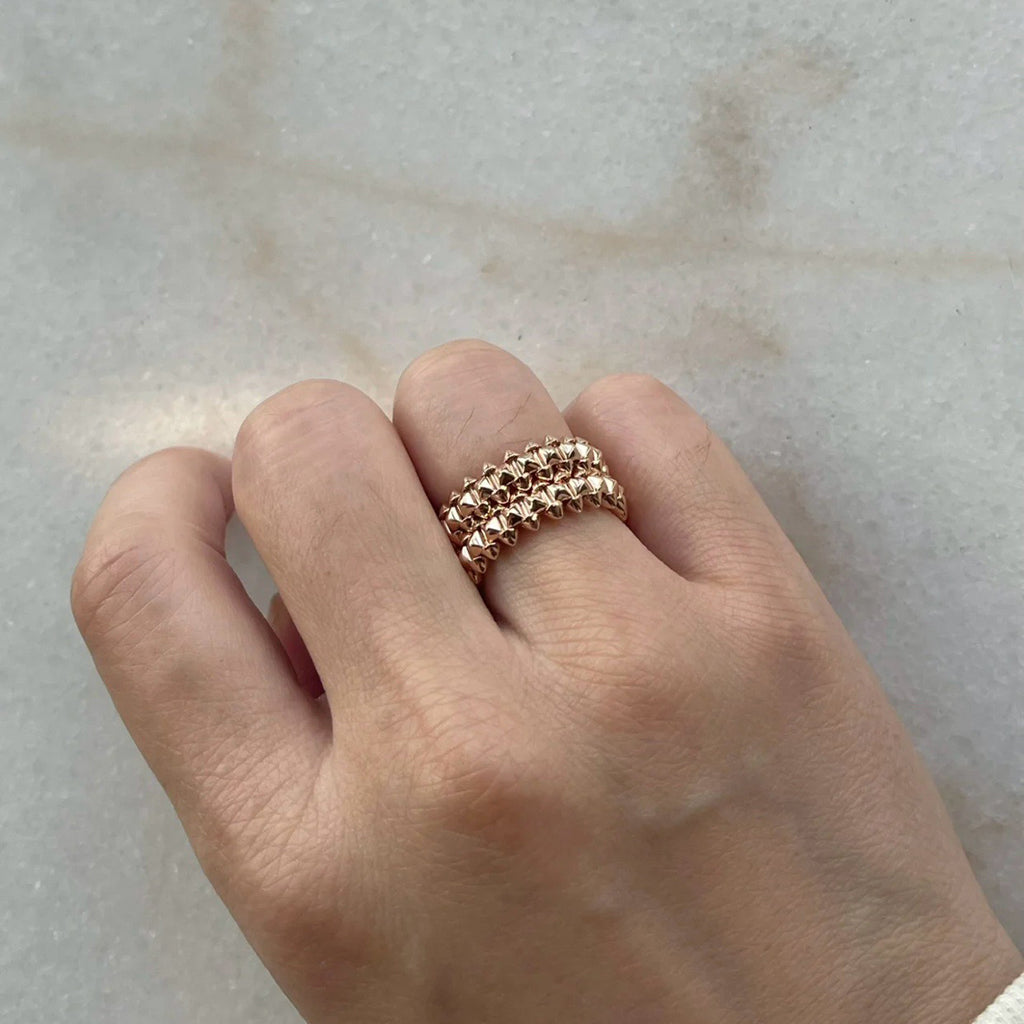 [Eterna Jewels]CLASH 9.2MM DOUBLE ROW RING