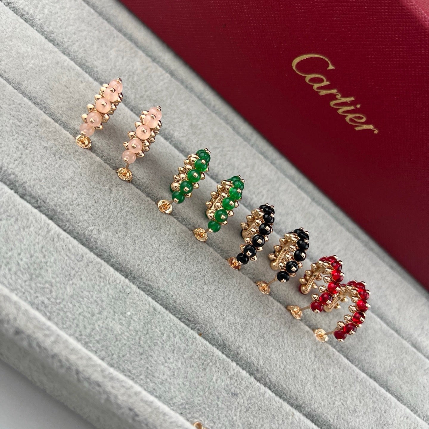 [Eterna Jewels]CLASH 7.9MM AGATE CHALCEDONY EARRINGS