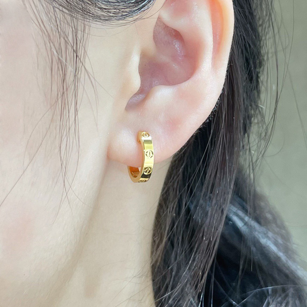 [Eterna Jewels]LOVE EARRINGS 2.65 MM NO DIAMOND SMALL