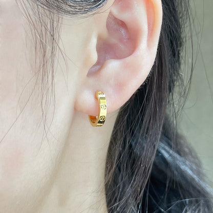 [Eterna Jewels]LOVE EARRINGS 2.65 MM NO DIAMOND SMALL