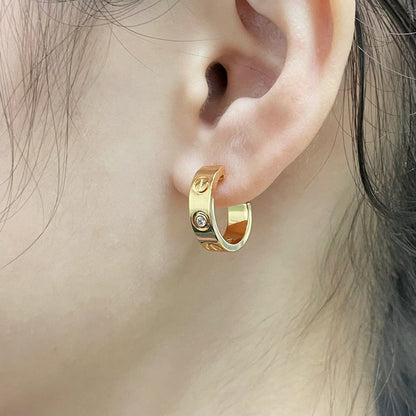 [Eterna Jewels]LOVE EARRINGS 5.7MM 2 DIAMONDS