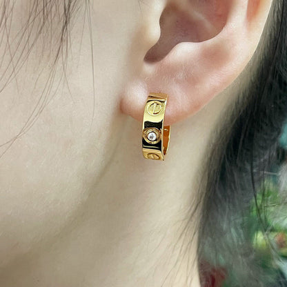 [Eterna Jewels]LOVE EARRINGS 5.7MM 2 DIAMONDS