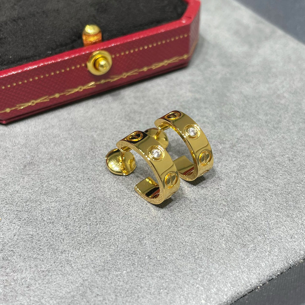 [Eterna Jewels]LOVE EARRINGS 5.7MM 2 DIAMONDS