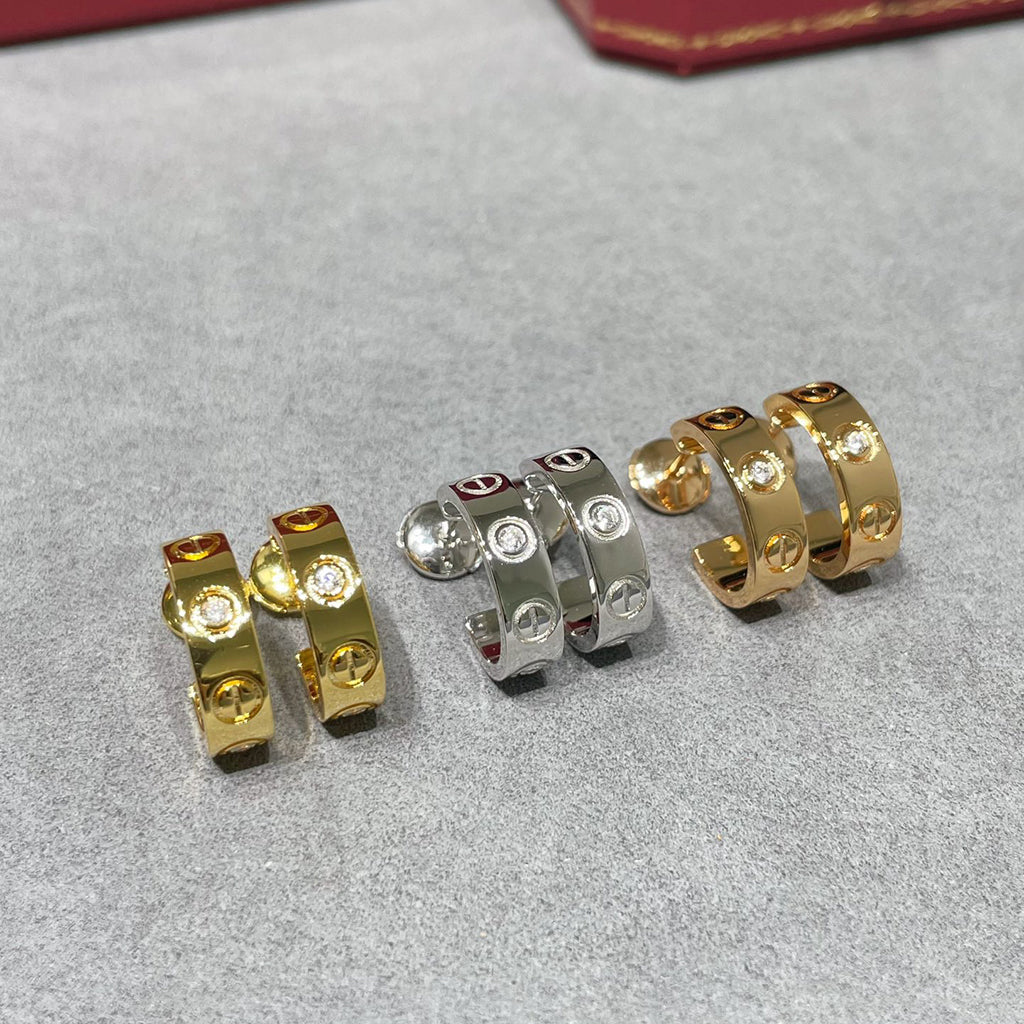 [Eterna Jewels]LOVE EARRINGS 5.7MM 2 DIAMONDS