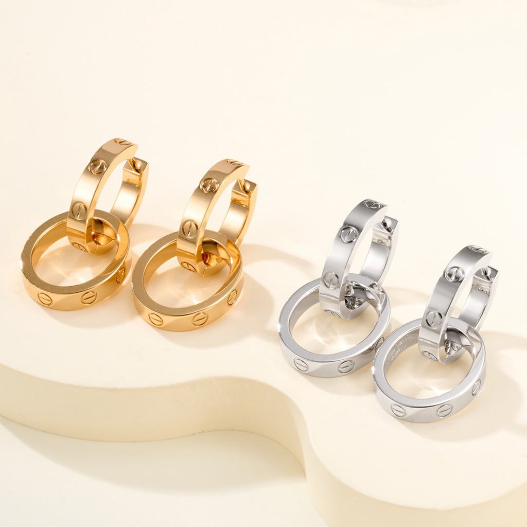 [Eterna Jewels]LOVE 3.3MM DANGLE EARRINGS