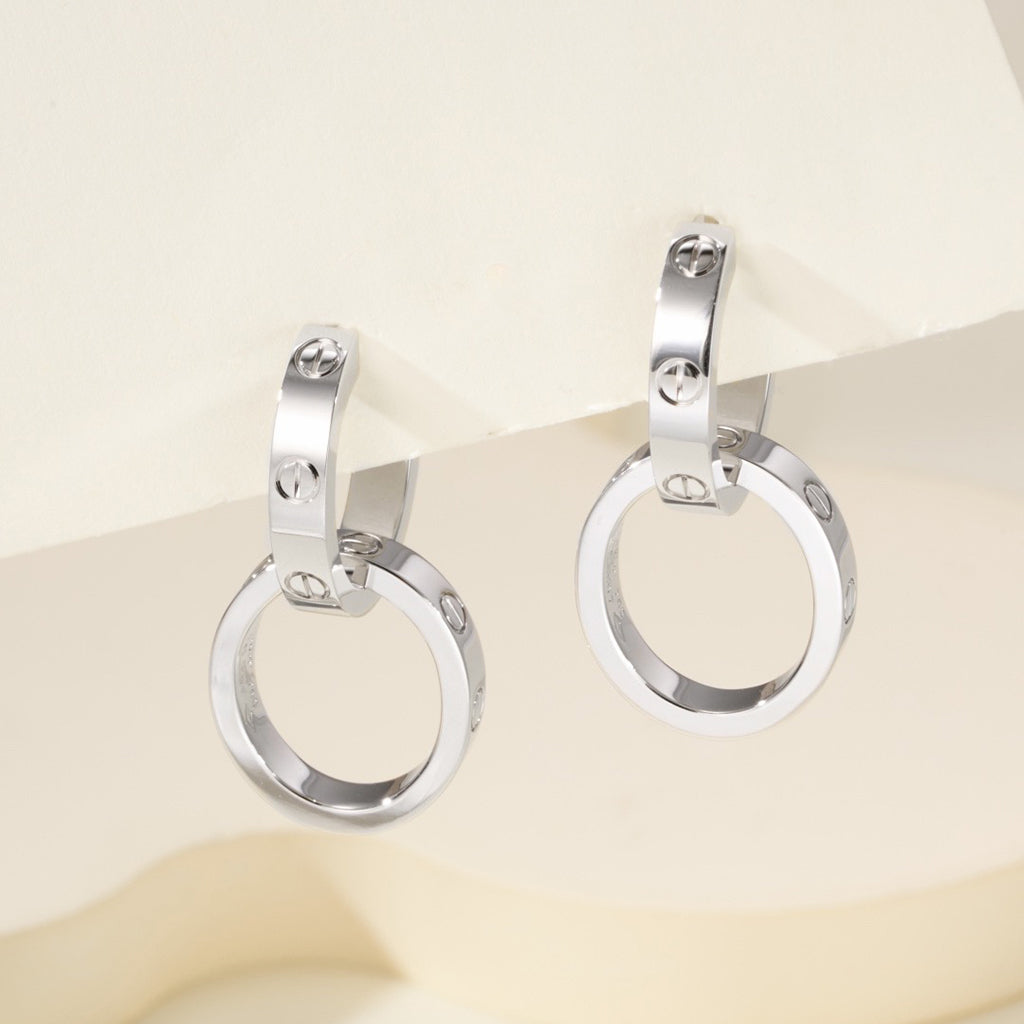[Eterna Jewels]LOVE 3.3MM DANGLE EARRINGS
