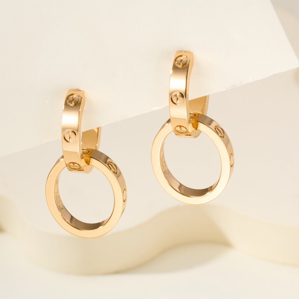 [Eterna Jewels]LOVE 3.3MM DANGLE EARRINGS