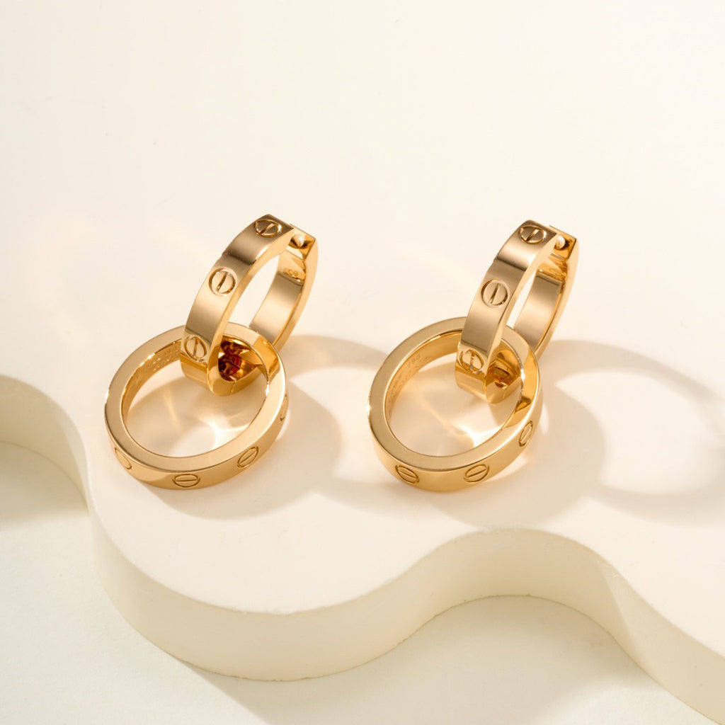 [Eterna Jewels]LOVE 3.3MM DANGLE EARRINGS