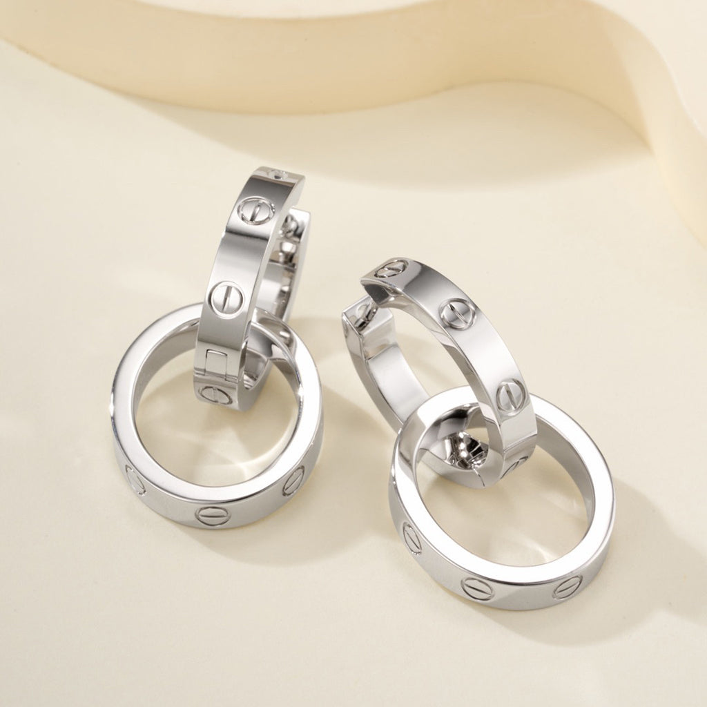 [Eterna Jewels]LOVE 3.3MM DANGLE EARRINGS
