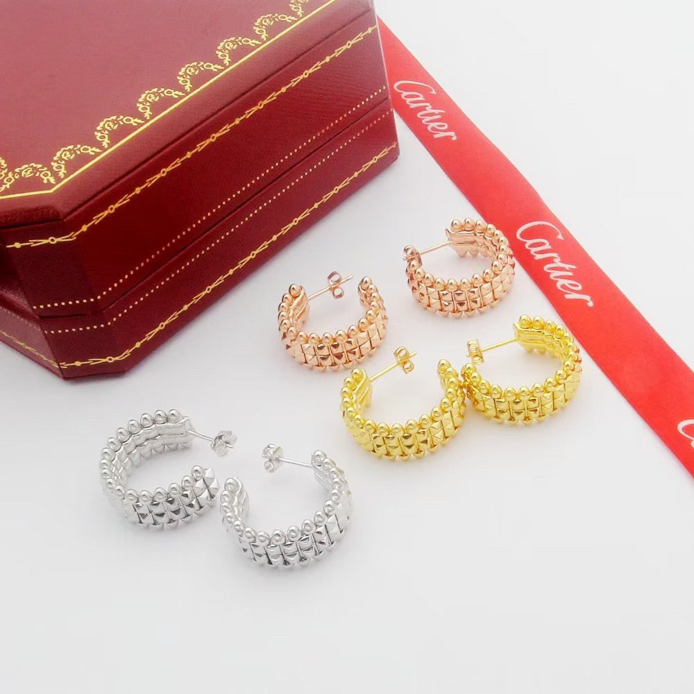 [Eterna Jewels]CLASH 9.2MM DOUBLE ROW EARRINGS