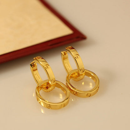 [Eterna Jewels]LOVE 3.3MM DANGLE EARRINGS