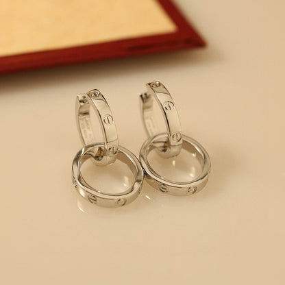 [Eterna Jewels]LOVE 3.3MM DANGLE EARRINGS