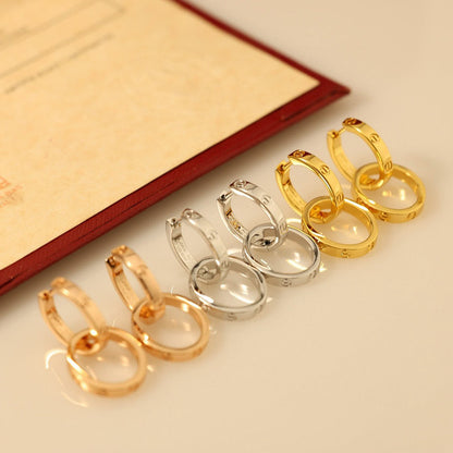 [Eterna Jewels]LOVE 3.3MM DANGLE EARRINGS