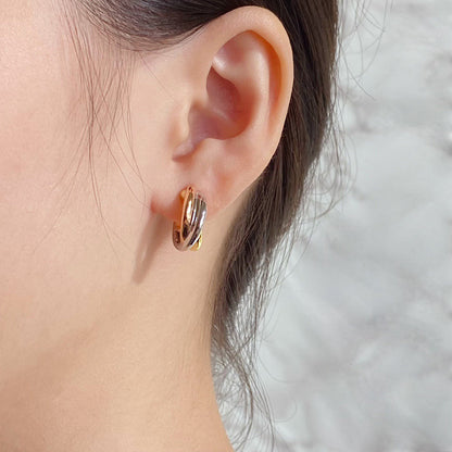 [Eterna Jewels]TRINITY ON DIAMOND CLASSIC EARRINGS