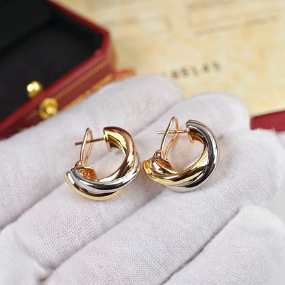[Eterna Jewels]TRINITY ON DIAMOND CLASSIC EARRINGS
