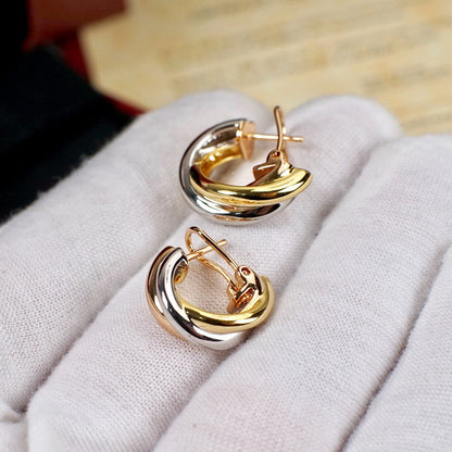 [Eterna Jewels]TRINITY ON DIAMOND CLASSIC EARRINGS