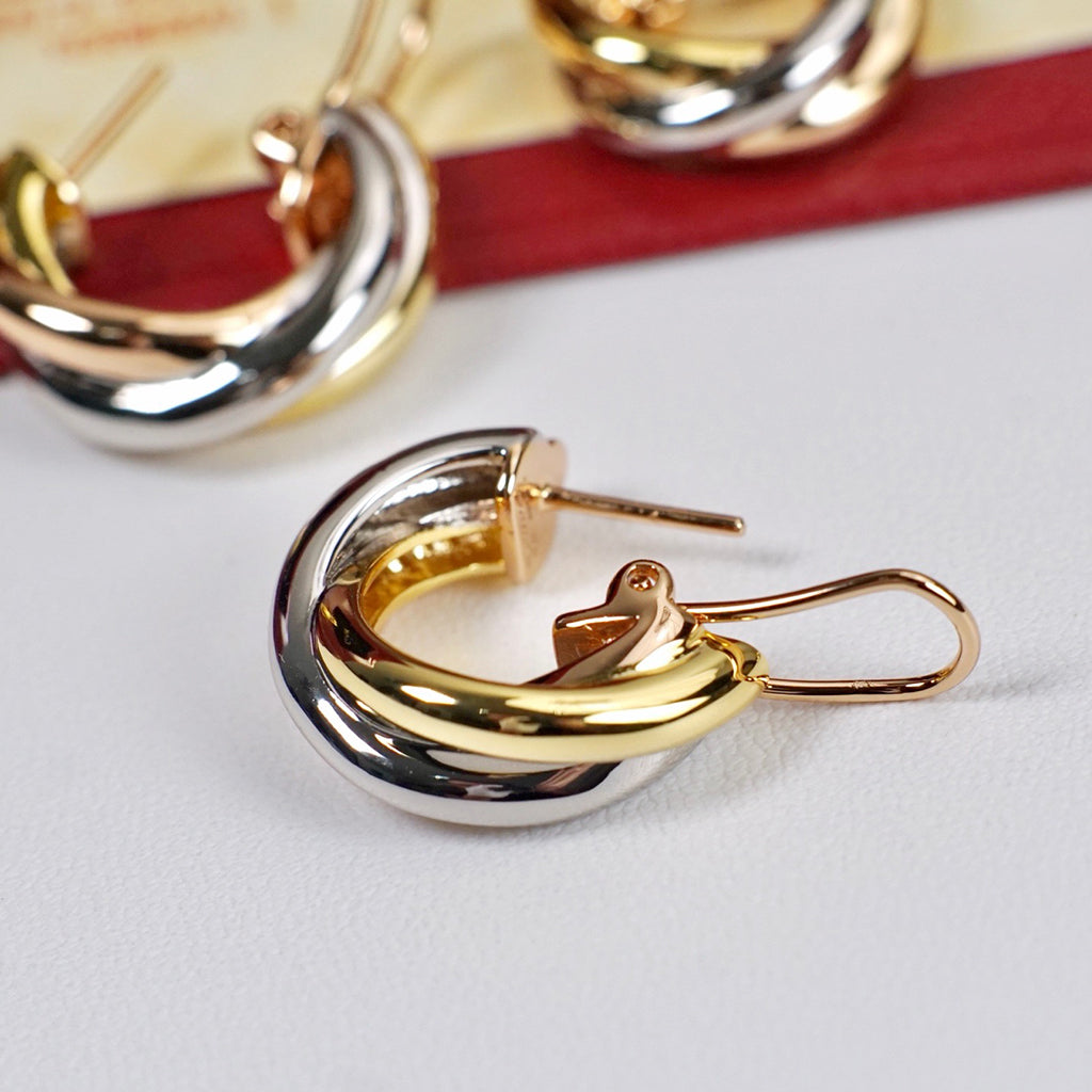[Eterna Jewels]TRINITY ON DIAMOND CLASSIC EARRINGS