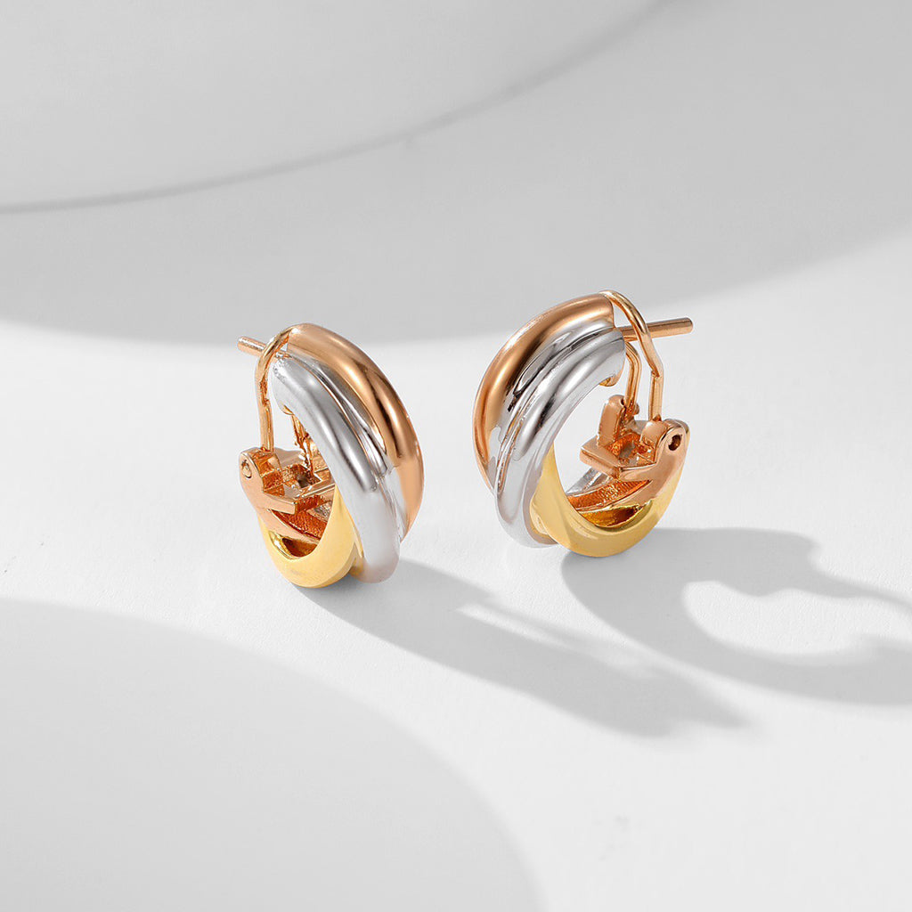 [Eterna Jewels]TRINITY ON DIAMOND CLASSIC EARRINGS