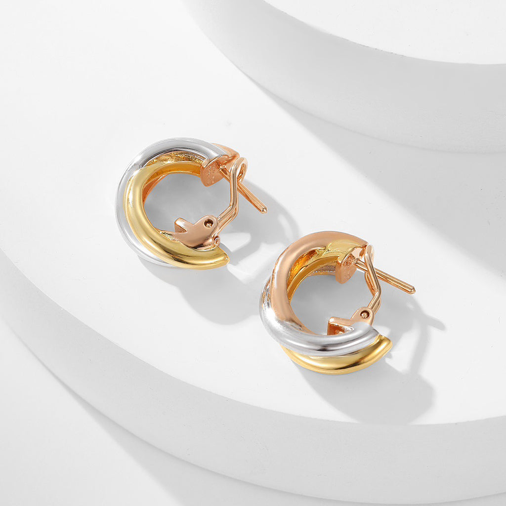 [Eterna Jewels]TRINITY ON DIAMOND CLASSIC EARRINGS