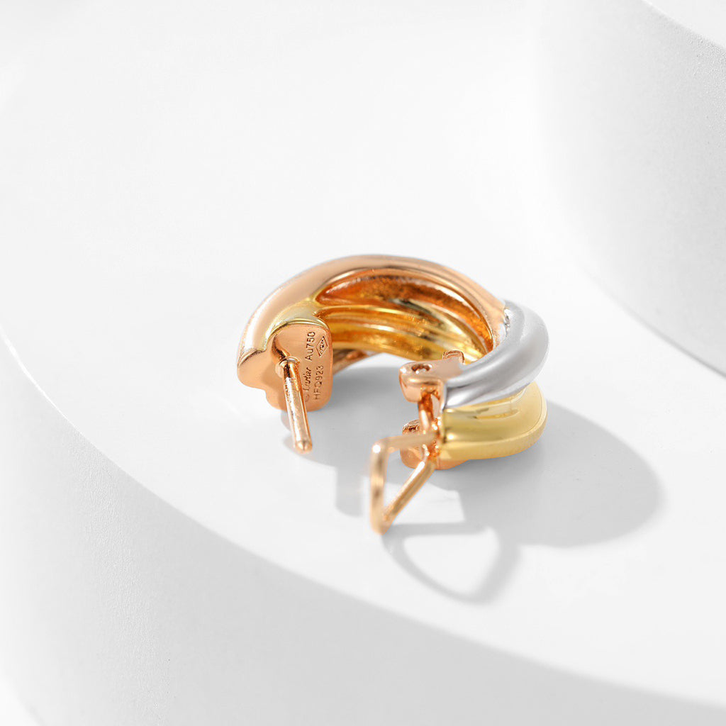 [Eterna Jewels]TRINITY ON DIAMOND CLASSIC EARRINGS