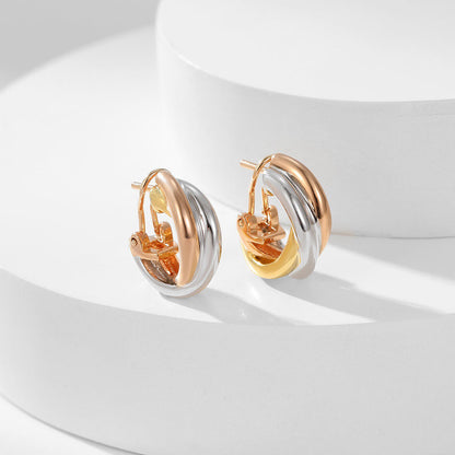 [Eterna Jewels]TRINITY ON DIAMOND CLASSIC EARRINGS