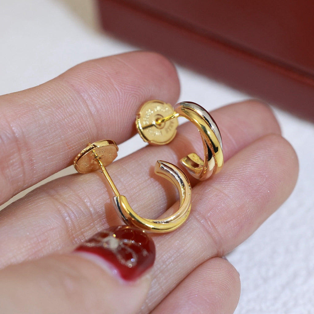 [Eterna Jewels]TRINITY ON DIAMOND MINI EARRINGS