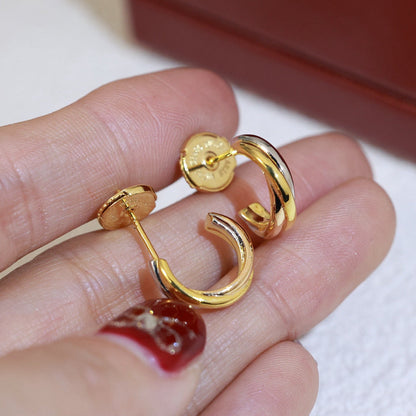 [Eterna Jewels]TRINITY ON DIAMOND MINI EARRINGS
